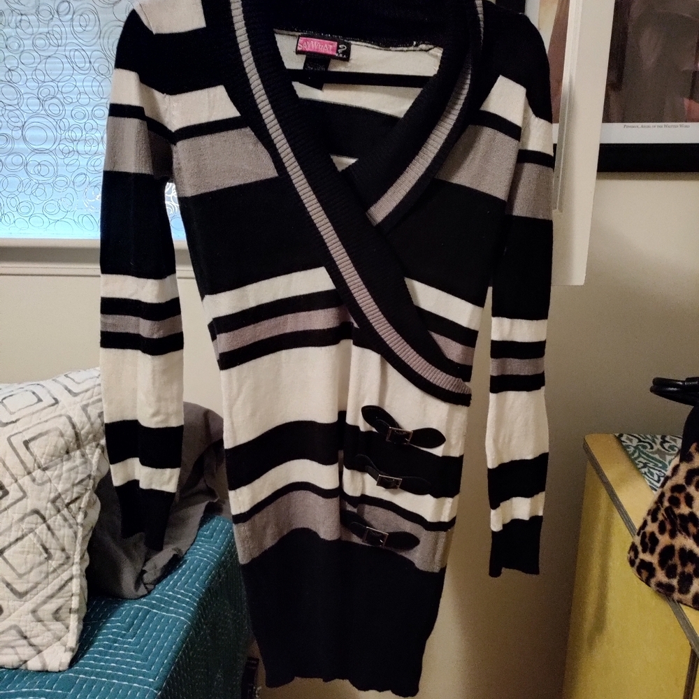 Striped sweater dress